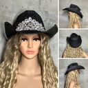 Rock & Roll Cowgirl COWBOY BLING DIAMOND COWGIRL RHINESTONE HAT WESTERN SOUTHERN STRAW FESTIVAL Photo 7