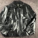 Banana Republic  Jacket Womens XL Black Genuine Leather Motorcycle Bike Bomber Photo 0