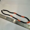 Onyx Black   beaded and coral long twisted necklace Photo 7