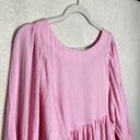 Petal and Pup  Ermias Long Balloon Sleeve Mini Smock Dress Textured Pink Size 2 Photo 2