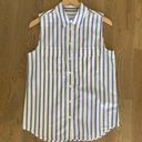 Equipment Cinema striped sleeveless button down top Small Photo 0