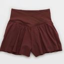 Aerie burgundy real me crossover flowy short Photo 3