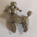 Vintage Silver Tone Poodle Dog Brooch Pin Costume Jewelry Photo 0