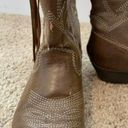 Big Buddha GUC Brown and white Embroidered western southwest cowboy Boots small heel Photo 3