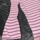 Talbots Size L long bell sleeve, pink and black striped dress/ tunic  100% cotton Photo 5