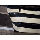 Kate Spade  Penn Valley Sophie Tote Black & Cream Stripe Hot Pink Interior Photo 6