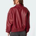 Edikted NWOT Halley Faux Leather Bomber Jacket Photo 2