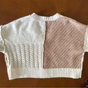 American Eagle  size small patchwork cardigan super soft cute cream tan off-white Photo 8