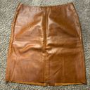 United Colors Of Benetton  Brown Leather Skirt Photo 0