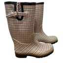 Lower East Side  Checkered Plaid Rain Boots Size 9 Photo 0