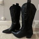 Black Cowboy Boots Size 9 Photo 2