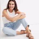 Madewell $138  Mid-Rise Classic Straight Jeans in Wellingford Wash: Knee-Rip 29 Photo 1