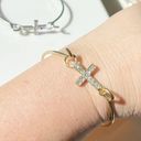 Boutique Wholesale 12 Cross Bracelets Rhinestone Gold Tone Silver Tone Bangle Bulk Lot Photo 5