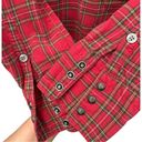 Polo  JEANS CO. Rare Vintage Red Plaid Flannel Snap-Front Western Shirt, M EUC Photo 2