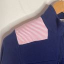 Vineyard Vines  navy Quarter zip shep shirt Oxford stripe shoulder size S Photo 4