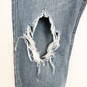 Abercrombie & Fitch Abercrombie Denim High Rise Distressed Frayed Shredded Mom Jeans Blue Size 6/28 Photo 3