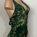 Robin Piccone New.  Army camouflage plunge swimsuit. Regularly $168. Size 8 Photo 7