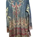 Live and let live  Tunic Top Womens 1X Multicolor Boho Artsy Print Scoop Blouse Photo 4