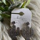 BKE Boutique By  silver Cactus Earrings Photo 0