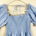 Hill House  Size XS The Athena Nap Dress in Light Blue Metallic Glitter Check Photo 5