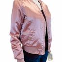 Forever 21 Pink Satin Bomber Jacket Photo 2