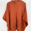 Universal Threads Universal Thread Sweater Women ONE SIZE OSFM Burnt Orange Knit Poncho Pullover Photo 0