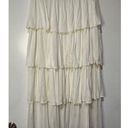 Wanderlux Ivory Layered Midi Skirt Size Large NWOT Western Flowy Indie Boho Photo 5