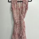 ALLSAINTS Priya Rose Pink Floral Ruffle Wrap Dress Photo 1