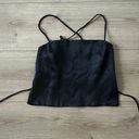 ZARA Satin Effect Black Strappy Top Photo 1