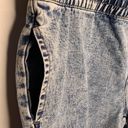 Terra & Sky High Rise Slouchy Short Light Wash Jean Denim Elastic Stretch Waist Photo 2