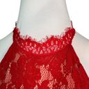 Sans Souci  Red Lace Halter Sleeveless bodycon Dress Size XL Photo 4