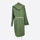 Lounge Onsen Unisex Green Supima Cotton Waffle Bath  Luxury Robe Sz L Photo 2