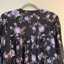 Rebecca Minkoff  Blouse Maggie Top Button Front & Neckties Sz L NWT Floral Black Photo 11