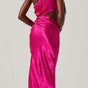 ASTR  the Label Marissa Satin Halter Cut Out Midi Dress - Pink S Photo 2