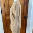 kim rogers  Metallic Gold Open Cardigan Sweater medium NWT Cotton blend Photo 2