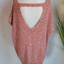 Anthropologie , Pilcro, New Knitted Red Marled Tunic Oversized Top, Medium Photo 7