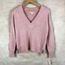 Bar III  Pink V-neck Knitted Sweater, NWT Small Photo 0