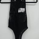 LF  THE BRAND BLACK WITH WHITE LOGO MESH RACER BACK BODYSUIT SIZE XS Photo 0