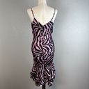 Betsey Johnson Vintage  Wiggle Bodycon Dress Size 10 Pink Black Animal Print Silk Photo 3