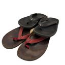 Olukai  Flip Flop Thong Sandal Red Straps Size 8 Photo 8