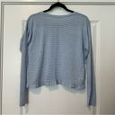 Loft Stripe Cropped Ruffle Long-Sleeve Tee Photo 1