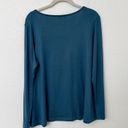 Natori [] Teal Scoop Neck Long Sleeve Shirt Supersoft Relaxed Fit Size Large L Photo 1