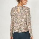 LC Lauren Conrad Lauren Conrad floral lightweight long sleeve peplum top Photo 1