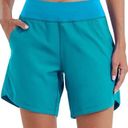 Women's Quick Dry Swim Shorts UPF 50+ High Waisted Trunk,6,NWT Blue Photo 0