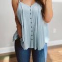 Wishlist Boutique  button blue tank top Photo 0