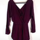 Nordstrom  ASTR Label Peek-a-Boo Lace Silk Blend Romper Cranberry Purple Size S Photo 9