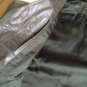 Banana Republic Vintage Leather Jacket Blazer Y2K Brown/Green - Size 4 Photo 18