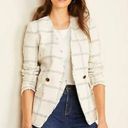 Ann Taylor  Windowpane Tweed Double Breasted Blazer Size 18 Photo 0