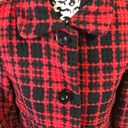 Oleg Cassini  Red and Black 3 button Coat Size S Photo 1