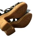 Timberland  Roslyn Strappy Leather Cork Platform Sandals Chunky Heel Black Sz 10 Photo 7